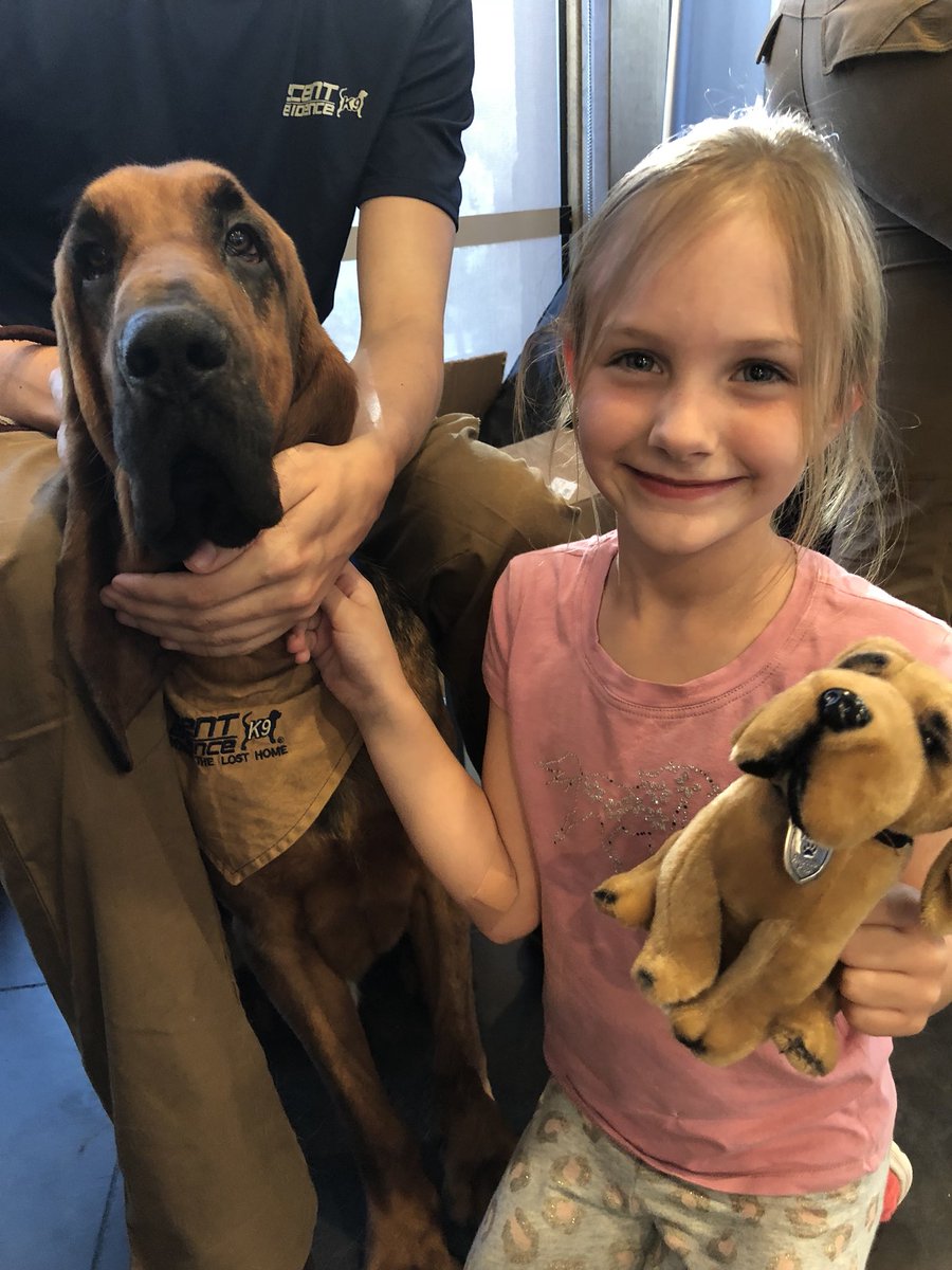 LibertyPartners's tweet photo. Kids are loving the @scentevidencek9 Rex the Rescue plush Pup!  But nothing beats the Real Rex! Come see him @ChickfilA on Capital Circle #familynight #RexTheRescuePup #ChildSafetyKit https://t.co/tlg1kNtWph