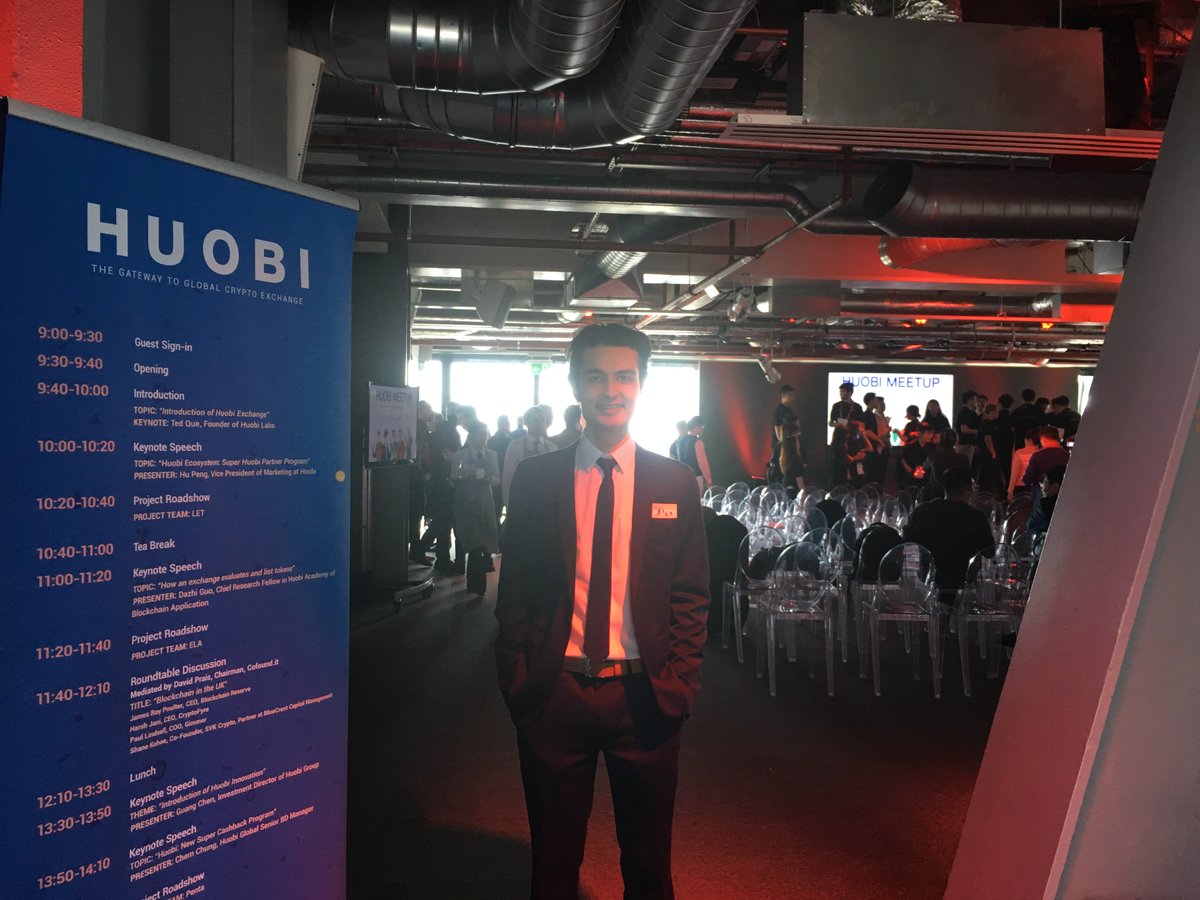 We had a lot of fun talking with the Huobi team and others at the Europe Huobi Conference today. So much happening in the Blockchain space in London at the moment. Lets make sure Oxford keeps up! <a href="/huobicom/">Huobi</a>