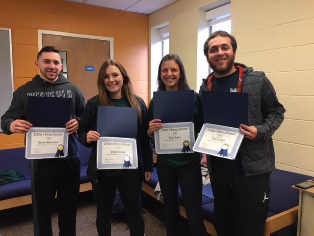 Westfield_Bio's tweet photo. The 2018 Biolympics Champion is the team "Fig Neutron"!   Also pictured is the team "We're Going Streaking" as the Pipetting event winner and the Cytokings who won the Natural History Museum Scavenger Hunt event.  @Westfield_Bio @WestfieldState https://t.co/UOOLQTBYGm