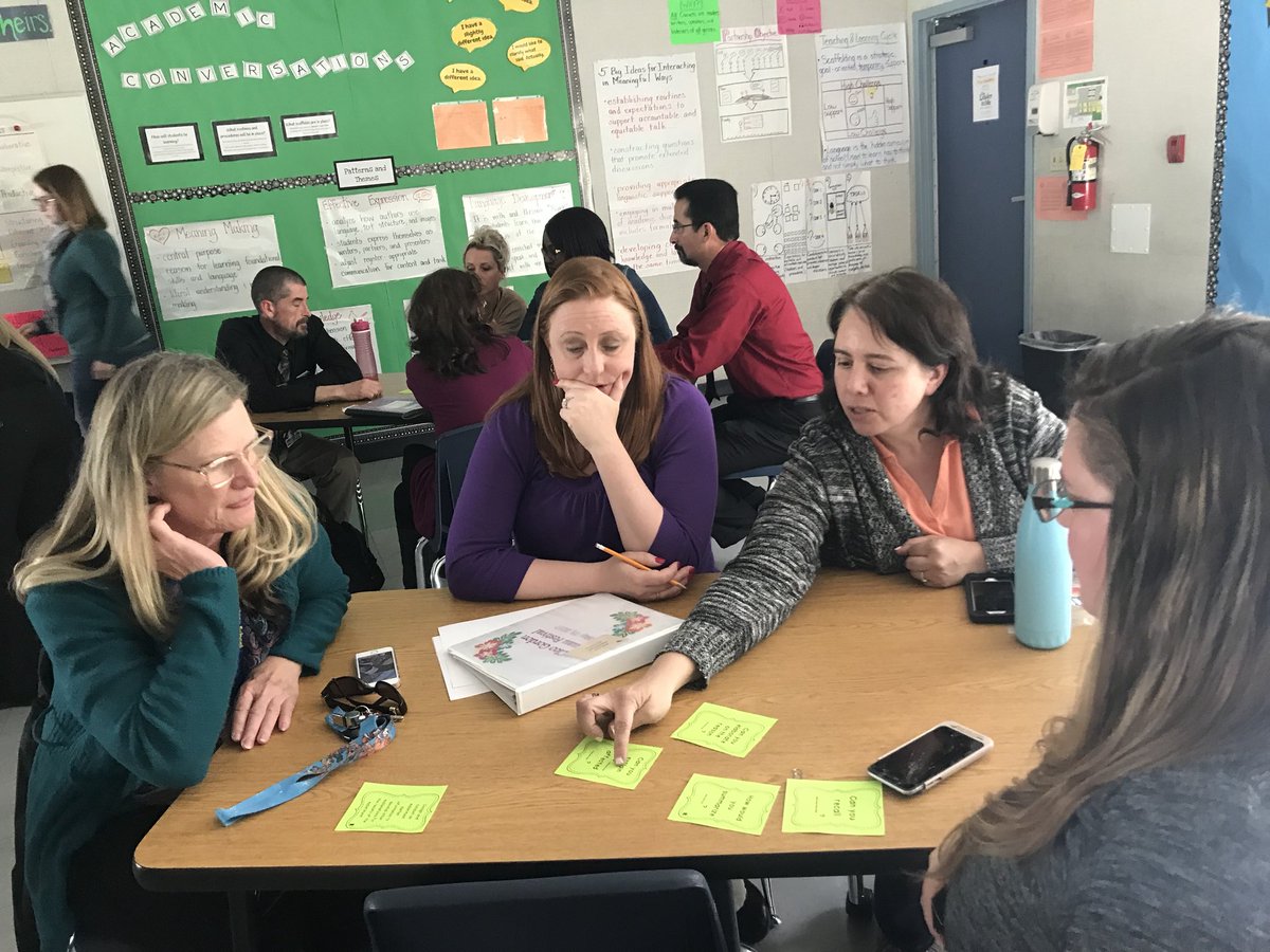 MegandThole's tweet photo. Spending some time digging deeper into DOK levels and how to plan conversations for instruction. @CleoComets https://t.co/UVCne74Oez