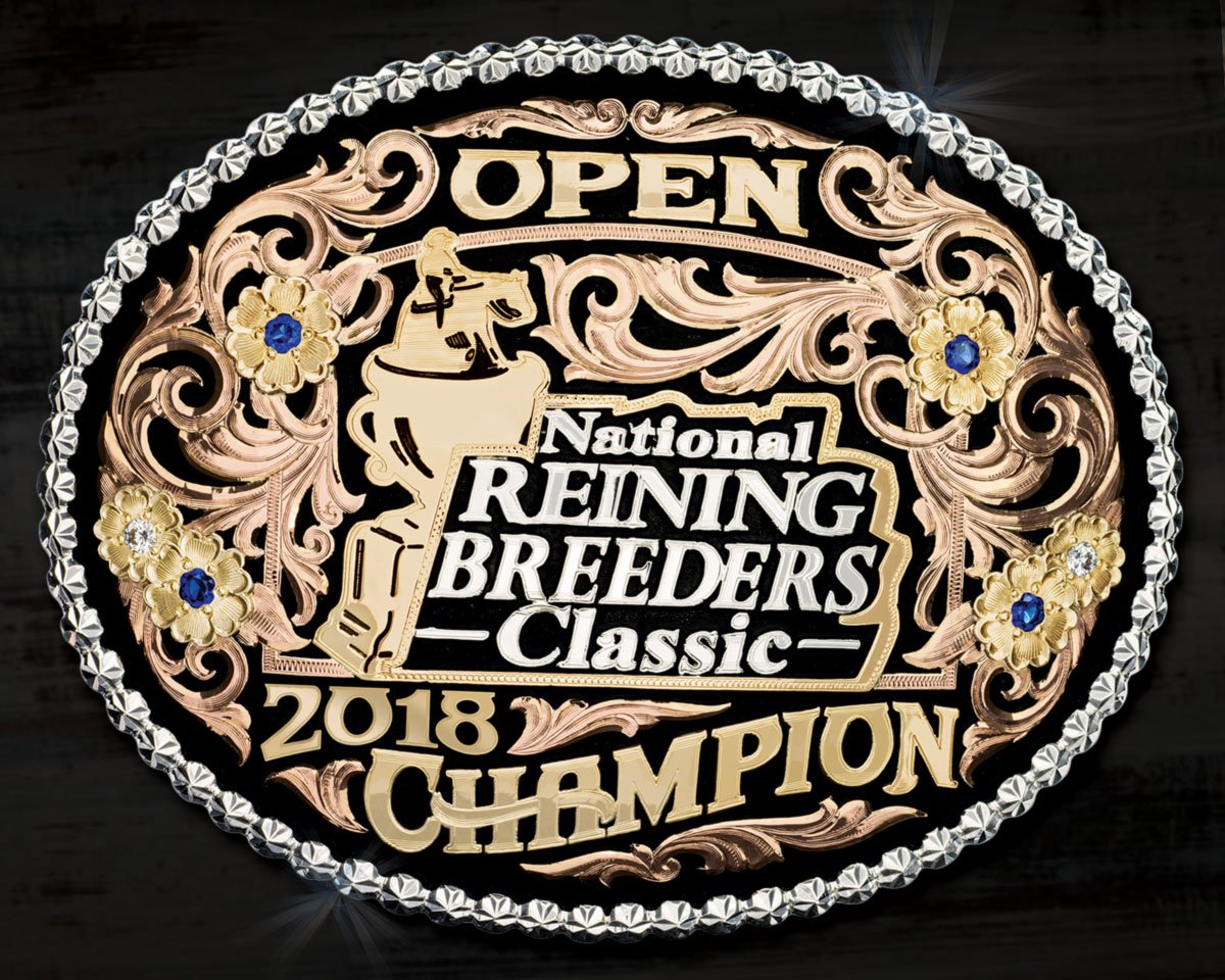 We're proud to be the makers of one of the most coveted buckles in the reining horse industry! #GistBuckles #MadeintheUSA #NRBC