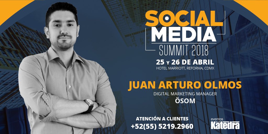 eventoskatedra's tweet photo. Obtén las principales estrategias para fortalecer tu expertise en las redes sociales, genera mejores resultados en la inversión de 2018.

Social Media Summit 25 y 26 de abril , Marriott Reforma, CDMX
Compra tu boleto aquí: https://t.co/purpY22Qgq https://t.co/VK6xTwhg9i