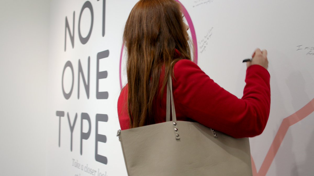 genentech's tweet photo. #DYK there are many different types of #breastcancer? Today we launched a pop-up experience with @LivingBeyondBC and @ThirdLove to educate that #breastcancer is #NotOneType. https://t.co/mZaDebvx6H https://t.co/0Dcwn6l97g