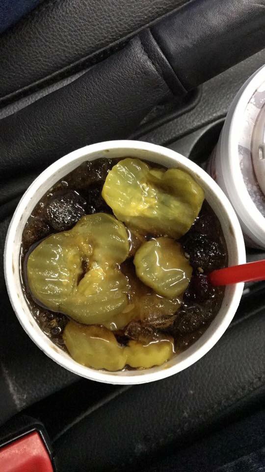 BackroadsStaff's tweet photo. Our #tastytuesday post comes from Brandi and one of her favorite drinks and snacks! This pickle Dr. Pepper is not only addictive but strangely delicious!! @drpepper
#tastytuesday #drpepper #pickles #strangecombinations #Foodie #beverage #foodblogger #foodphotography https://t.co/LgoRCRojpA