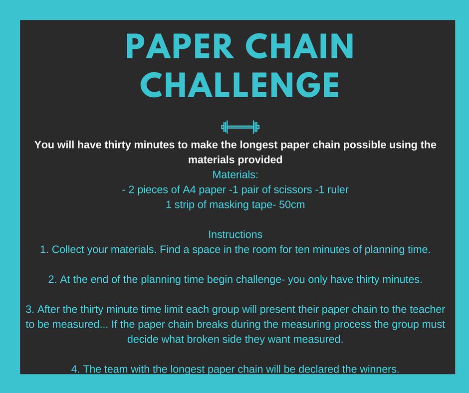 hellocleverbean's tweet photo. A fun session with Year 3 working collaboratively on this Paper Chain Challenge. A great way to get your class working together and watching on as a teacher at the dynamics of each class group. #cleverbeanians https://t.co/CHXnoZ1LU6