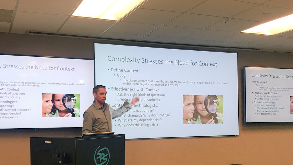NateDAnderson's tweet image. Complexity stresses the need for context and understanding. - @ajdomie #DevOpsMSP #Monitoring