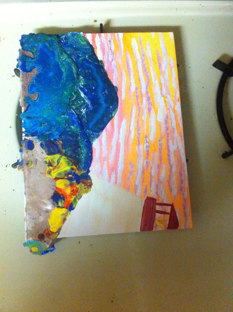 NutritionCluze's tweet photo. Recycling paint#acrylicpouring https://t.co/Gp0Wm41IME