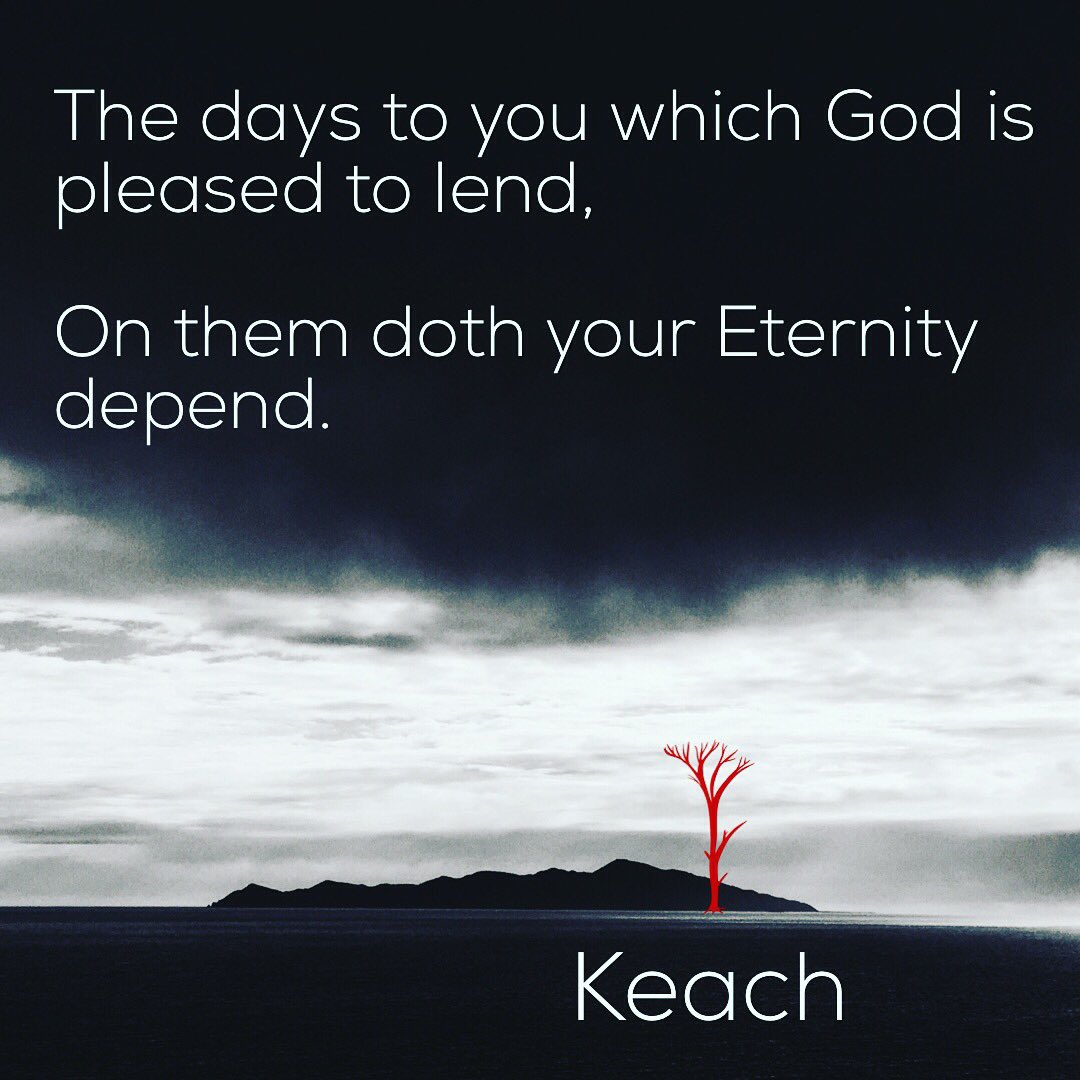 A somber warning from Keach (1670)