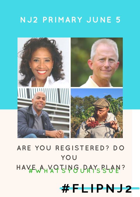 alfie322's tweet photo. #FlipNJ2 Are you ready for the primary? #WhatsYourIssue @tanziefornj @willfornj2 @VanDrewForNJ Nate Kleinman https://t.co/Hrs2BkO8wF
