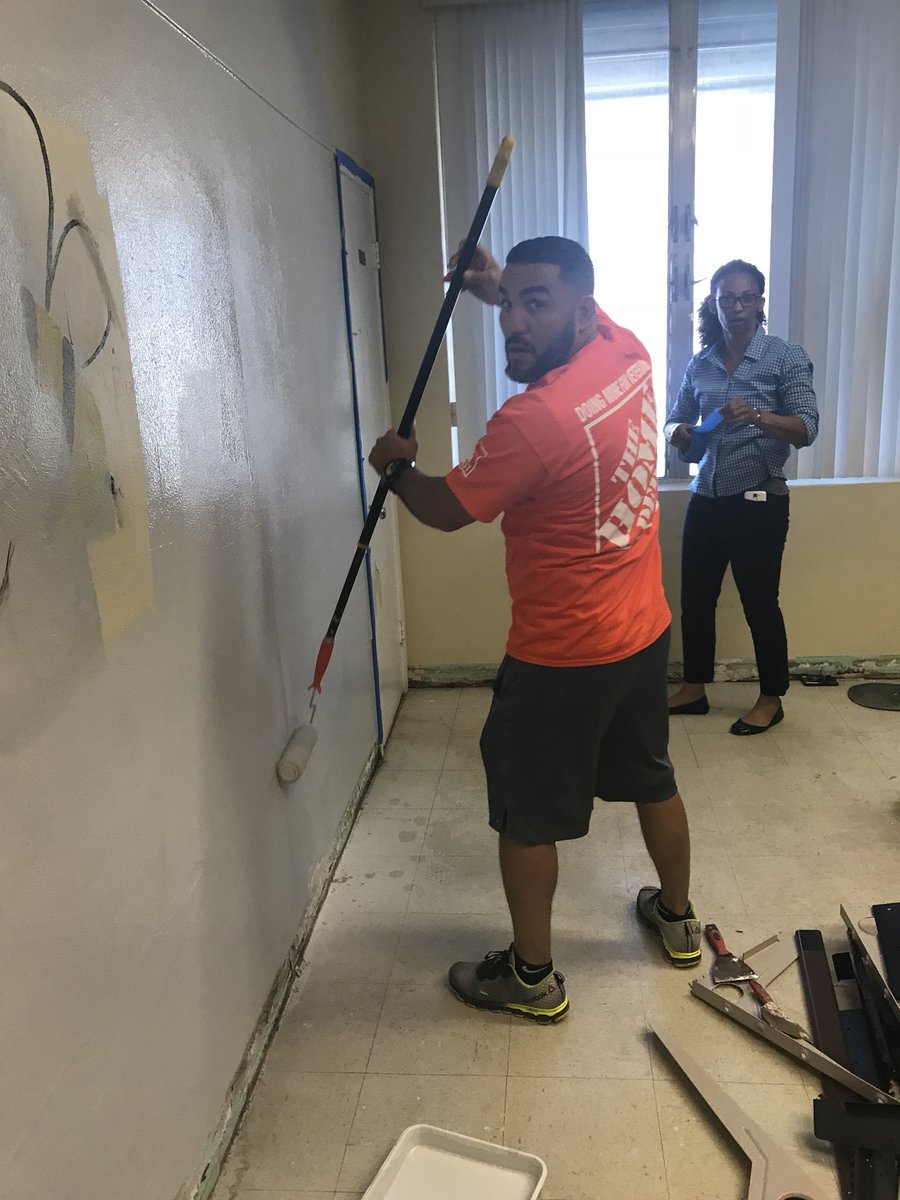 nadeneroseHD's tweet photo. #store6310 - just look at that wall and vinyl baseboard! The pictures say it all - great job!  @TeamDepot #d266 @Crippen1026 https://t.co/fh8oFhBMIH
