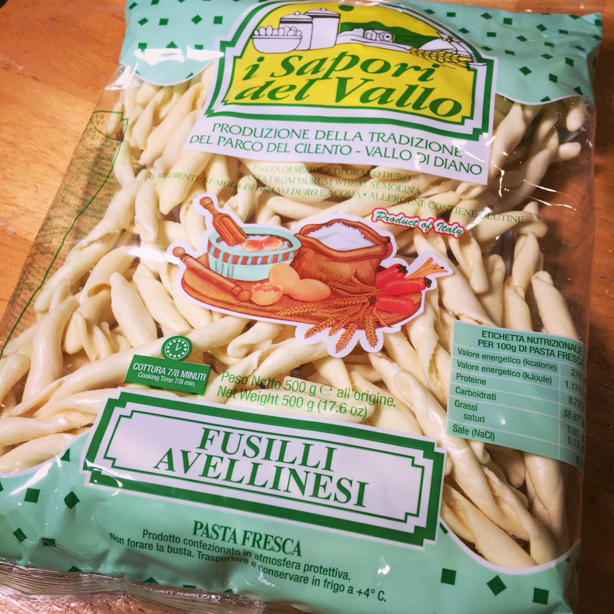 tonyatthetable's tweet photo. I picked up #ISaporiDelVallo’s #FusilliAvellinese from @unclegiuseppes. This is a great fresh pasta product from #Sassano in the #ValloDiDiano. #Cilento #ParcoDelCilento #FreshPasta #Fusilli #Macaroni #PastaFresca #Vallo #SillaDiSassano https://t.co/FybqedrCaV