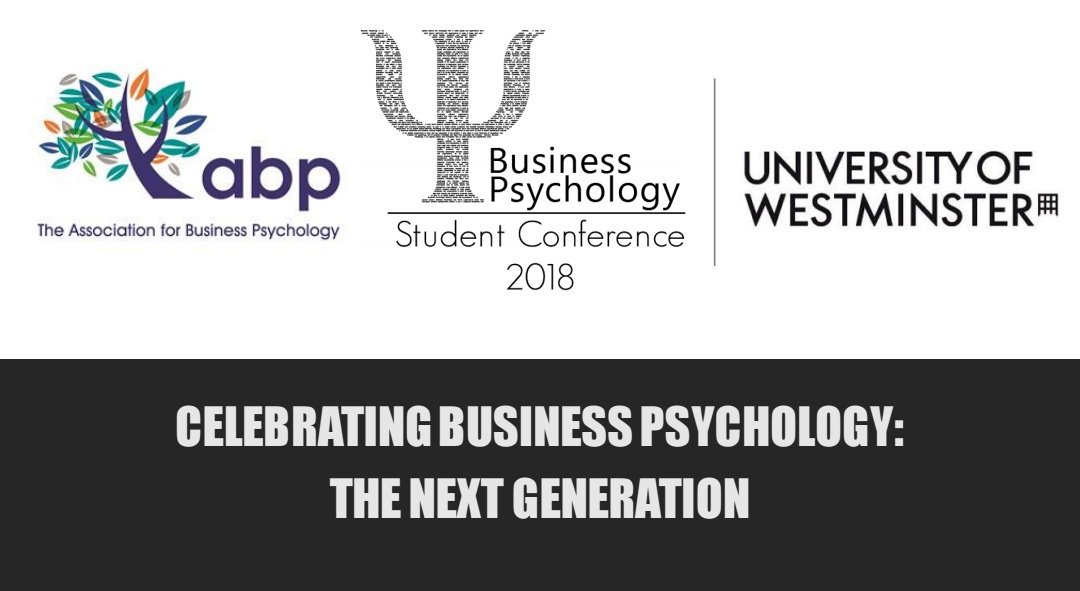 ABPsychologists's tweet photo. Interested in sponsoring new ABP venture #studentconf2018 26th June? Get in touch admin@theabp.org.uk for more details. Investing in future Gen of #BusPsychs. ABP &amp; @UniWestminster collab. https://t.co/cxsJ6Gp3Z0