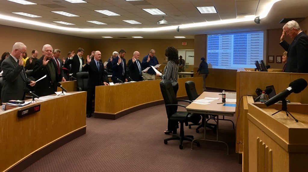 WaukeshaCoBoard's tweet photo. The 173rd year of the Waukesha County Board of Supervisors was sworn in at the start of our meeting tonight. Congratulations to all! https://t.co/iZxnpfj2qt