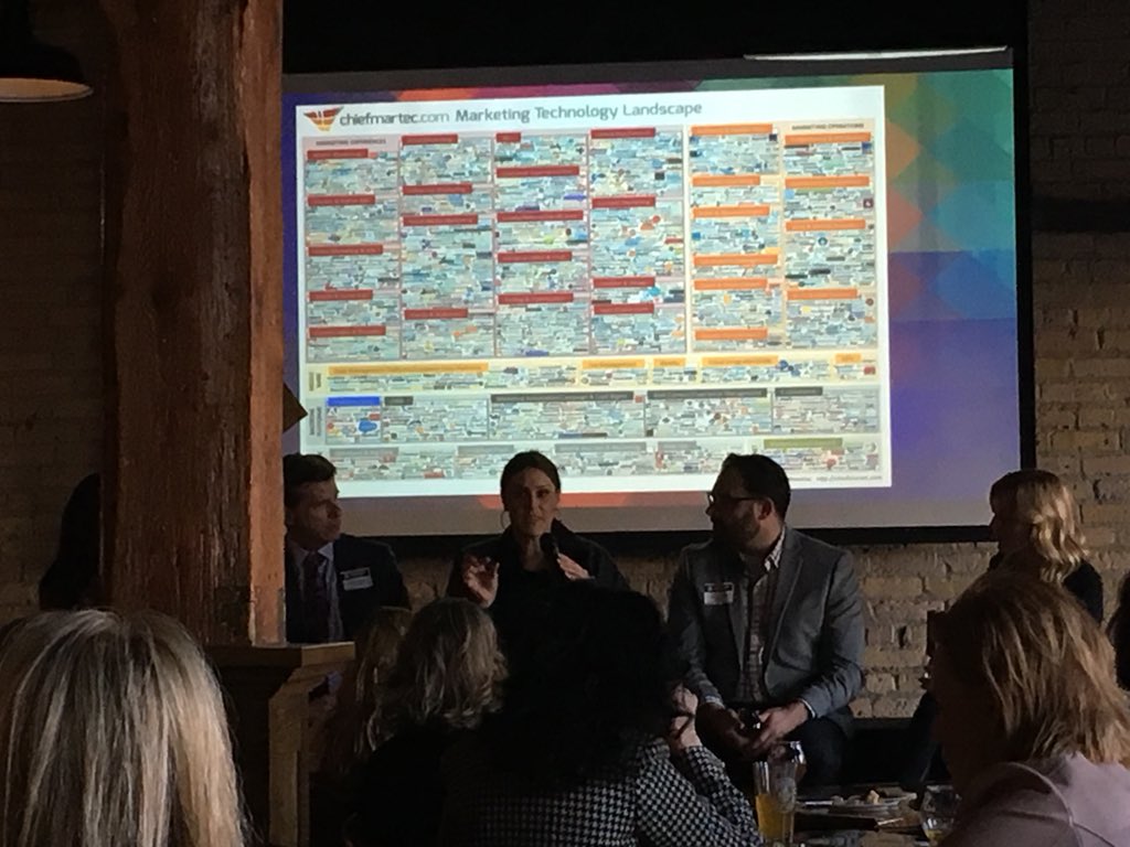 MeganDerkey's tweet image. Fun panel at Indeed for the debut Marketers’ Community event tonight. Thanks to the smart panelists for all their contributions on “Lessons Learned from the Trenches.”