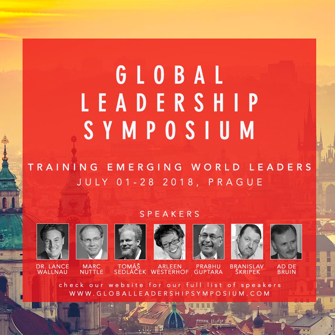 Join me and an all-star faculty in Prague July 01-28, 2018 at the Global Leadership Symposium.  Accelerate your growth through ongoing relationships and conversations with other emerging world leaders who have the same passion to transform nations.
globalleadershipsymposium.com
