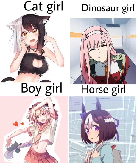 cute anime catgirls meme - Imgflip