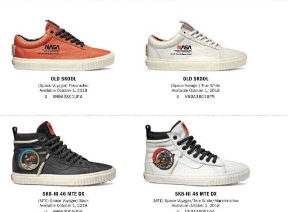 vans and nasa collab