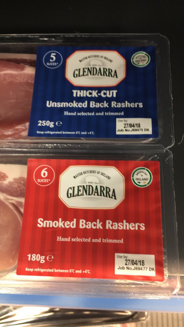 mistereatgalway's tweet photo. This is disgraceful. False labelling designed to trick the customer. This is Danish bacon, not Irish. We need to change Irish labelling laws. What's the point of promoting Irish food when you can have an Irish flag on food that is not a product of Ireland. #thisisnotIrishfood https://t.co/MLUyDjtDmh