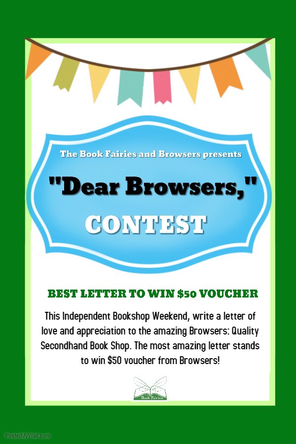 Browsers Bookshop is such an integral part of Hamilton and now is your chance to let them know how much they mean to you. Write a handwritten letter to Browsers, take a photo of it and DM it to us or tweet it and you would win a $50 voucher! 💚💚
#bookshopfairies