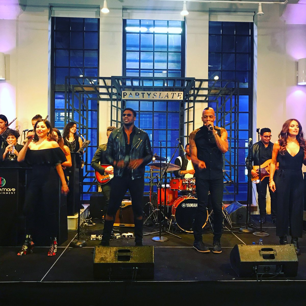 Welcome to NY, <a href="/PartySlate/">PartySlate</a>! It’s only right we celebrate with the funkiest of bands, <a href="/onthemoveevents/">On The Move Events</a>. The groove is too real at tonight’s launch event. #live #band
