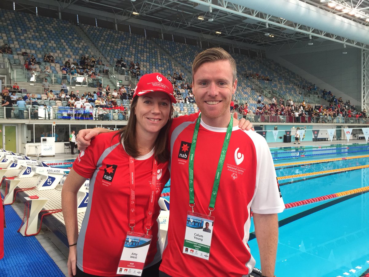 amy west (@amywest_melb) on Twitter photo Amazing atmosphere here with @nab volunteer team at the #specialolympics #adelaide #Inclusion4All <a href="/Calum_Young/">Calum Young</a> Amazing atmosphere here with @nab volunteer team at the #specialolympics #adelaide #Inclusion4All <a href="/Calum_Young/">Calum Young</a>