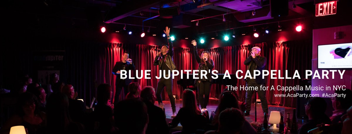 #acappella has a home in NYC.  Join <a href="/BlueJupiterBand/">Blue Jupiter</a> this Friday at <a href="/TheGreenRoom42/">The Green Room 42</a> at 9:30 PM. <a href="/WestSideFive/">West Side 5</a>, <a href="/LowKeyAcappella/">Low Key</a> tickets AcaParty.com