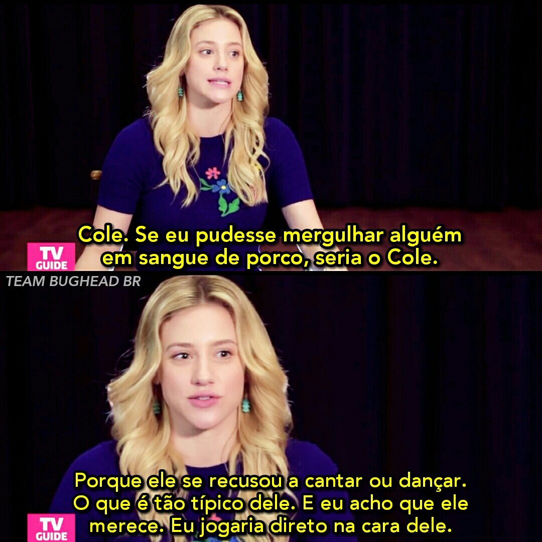 TeamBugheadbr's tweet photo. Lili disse que jogaria sangue de porco no Cole. EU AMO MINHA FADA DA ZOEIRA!! KKKKKKK https://t.co/OKB4auP3Cm