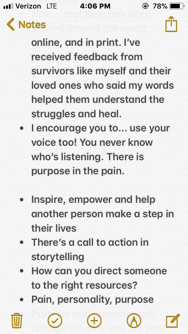 RoRe017's tweet photo. @thePositiveMOM_, I didn’t have the chance to speak with you personally or share this with you at the conference, but here is the condensed story I wrote using your prompt, today!

Thank you, again, for sharing your passion and purpose!

P.S. BAF is the Brain Aneurysm Foundation. https://t.co/V8iPoIjzju