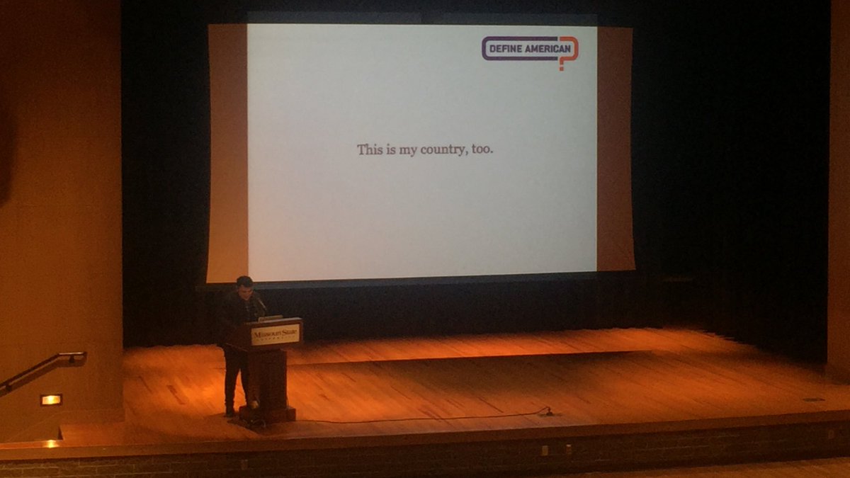 MoStateGlobal's tweet photo. Enjoying @joseiswriting at @MissouriState for Asian Heritage Month for #DefineAmerica. A fantastic opportunity provided by @MOStateMRC for #MoStateHeritage. https://t.co/hhAwJrIWXe