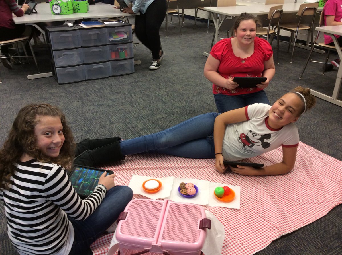 These 6th graders couldn’t wait to go on our Picky Picnic today while learning to code in Tynker.