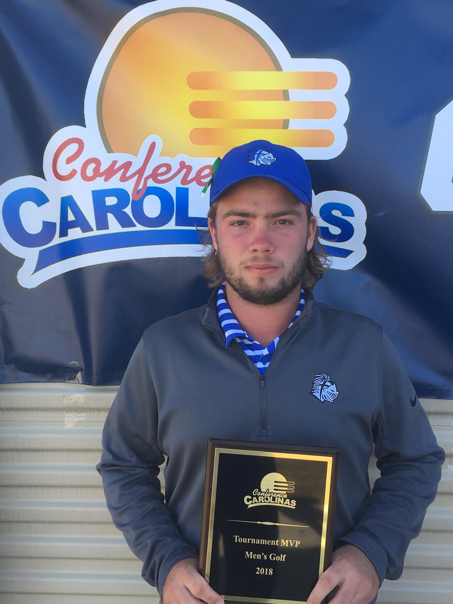 SWUWarriors's tweet photo. Congratulations to Eric Shea on being named the Championship Medalist with his first place finish today #teamswu #swulife #swugolf #confcarolinas https://t.co/bUVG3m9414
