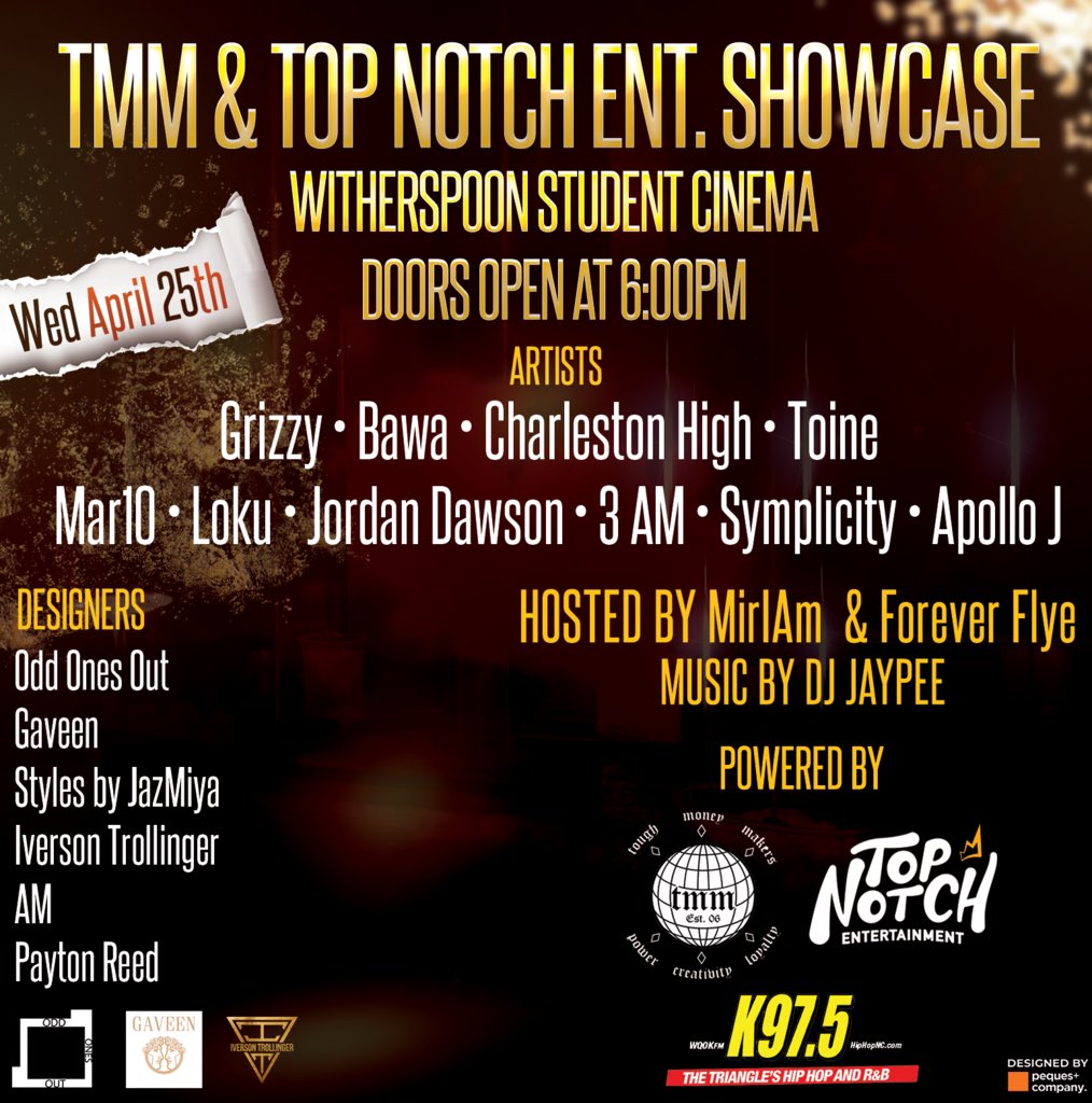 DJaypee919's tweet photo. Next Wednesday @ Witherspoon Cinema! Cop your $5 ticket now! #TopNotchEnt #TMM https://t.co/D1tvm6kWaJ