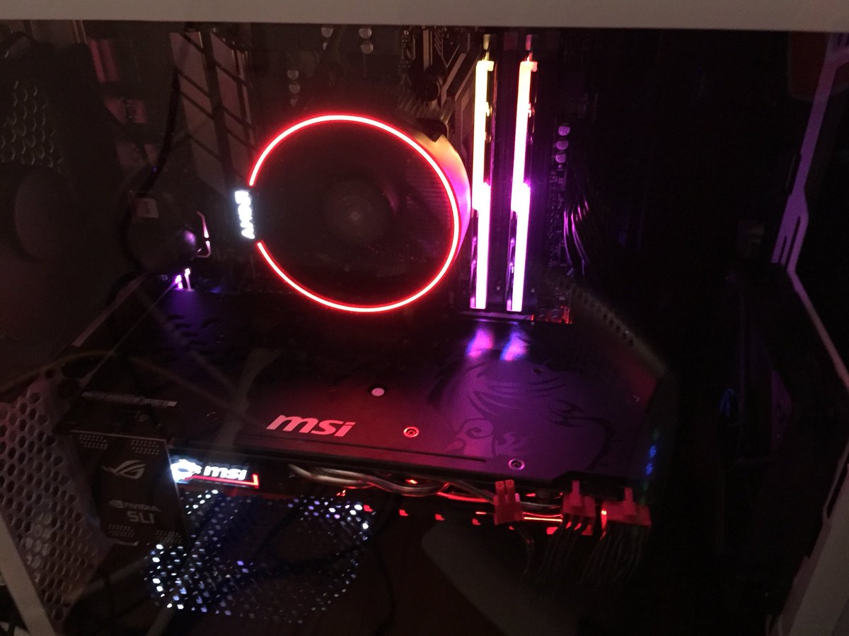 CrownedGameDev's tweet photo. New pc is built &amp; ready to go! Shout out to my homie @Vewhoo for helping me out! 👍😎 https://t.co/uXpPesZruk