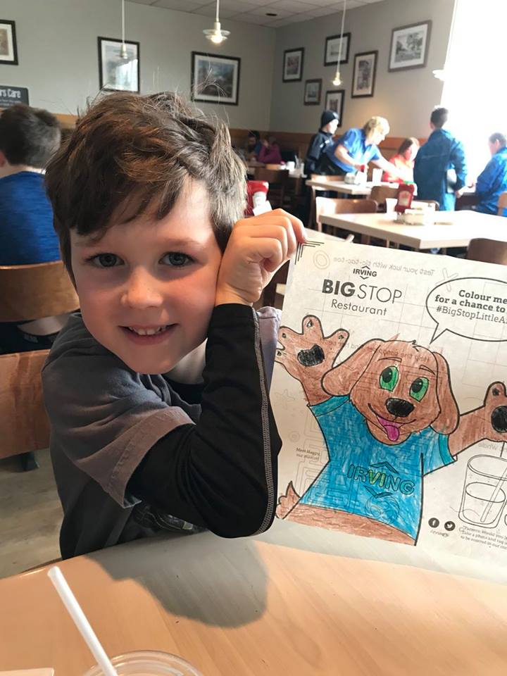irvingoil's tweet photo. Congratulations to @JaimeBDraat, our latest Big Stop Little Artist WINNER! Your little artist could be next. Simply visit your local Big Stop and send us a photo on Facebook or Twitter using #BigStopLittleArtist. https://t.co/jOgcrZKHHU