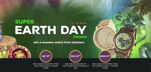 igralnice's tweet photo. #Casino #promocije 
Promocija "Svetovni dan zemlje" ~ Online Casino bonusi, brezplačni vrtljaji in ekskluzivno nagradno žrebanje, kjer lahko igralci osvojijo leseno uro Northwall Leadwood Rockgrey! * NEXT CASINO, ena od najnaprednejših spletnih igralnic...
https://t.co/SybplaUfuy https://t.co/N64khIUACY