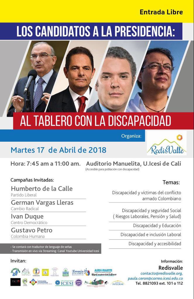 vicky90001's tweet photo. Hoy en el foro, al tablero la discapacidad, no asistio ninguno de los candidatos a la presidencia, que falta de respeto. @petrogustavo @IvanDuque @DeLaCalleHum @sergio_fajardo @German_Vargas @MedicoFernandez @JUANDAVIDVR @Luis_AMartinezS @castellanosfj https://t.co/id8vVWlhH9