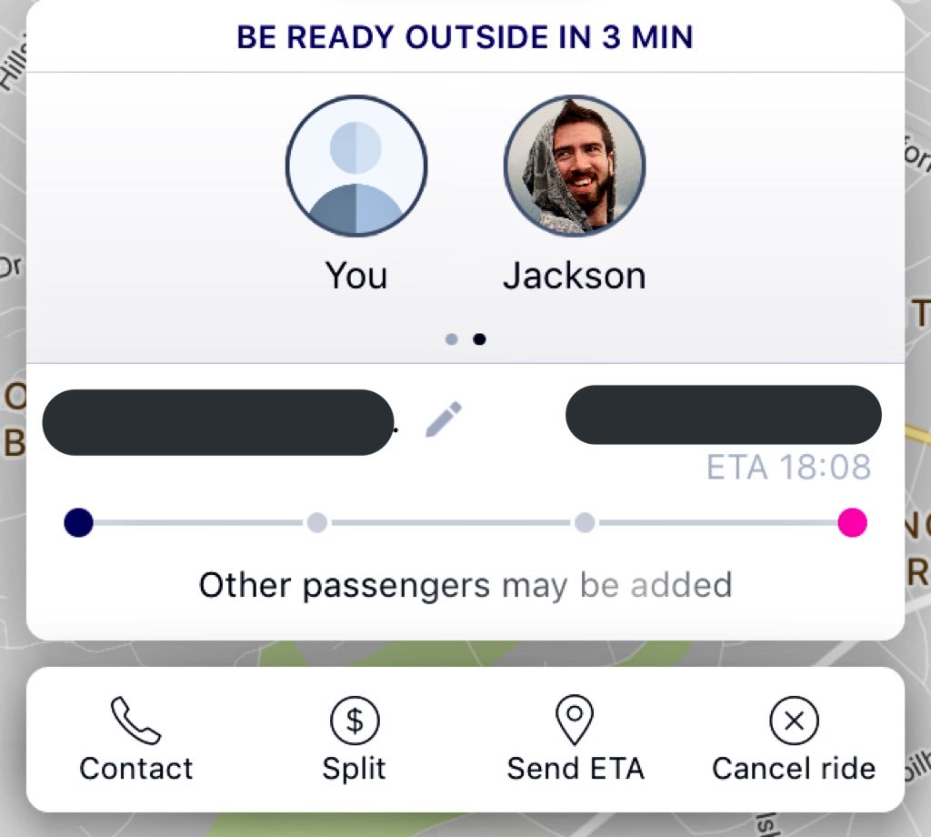 urge2virg's tweet photo. Love it when lyft line serendipitously pairs me with one of my fave teammates @JocundJackson! A demain! https://t.co/X922TfwUIn