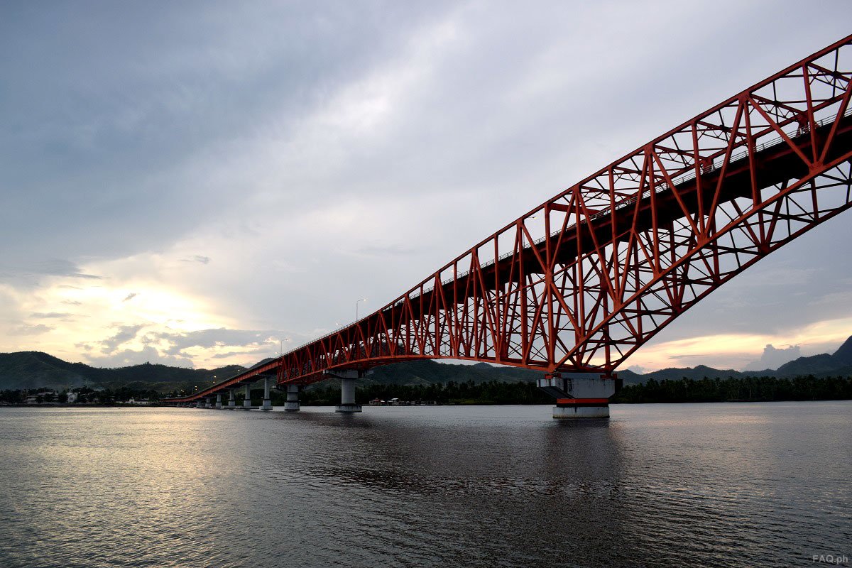 So this is San Juanico Bridge that connects the islands of Samar and Leyte. Not only is it the longest bridge in the Philippines, it has survived Yolanda, a ferry ramming it, and 80's action star Dante Varona's death-defying jumps from it