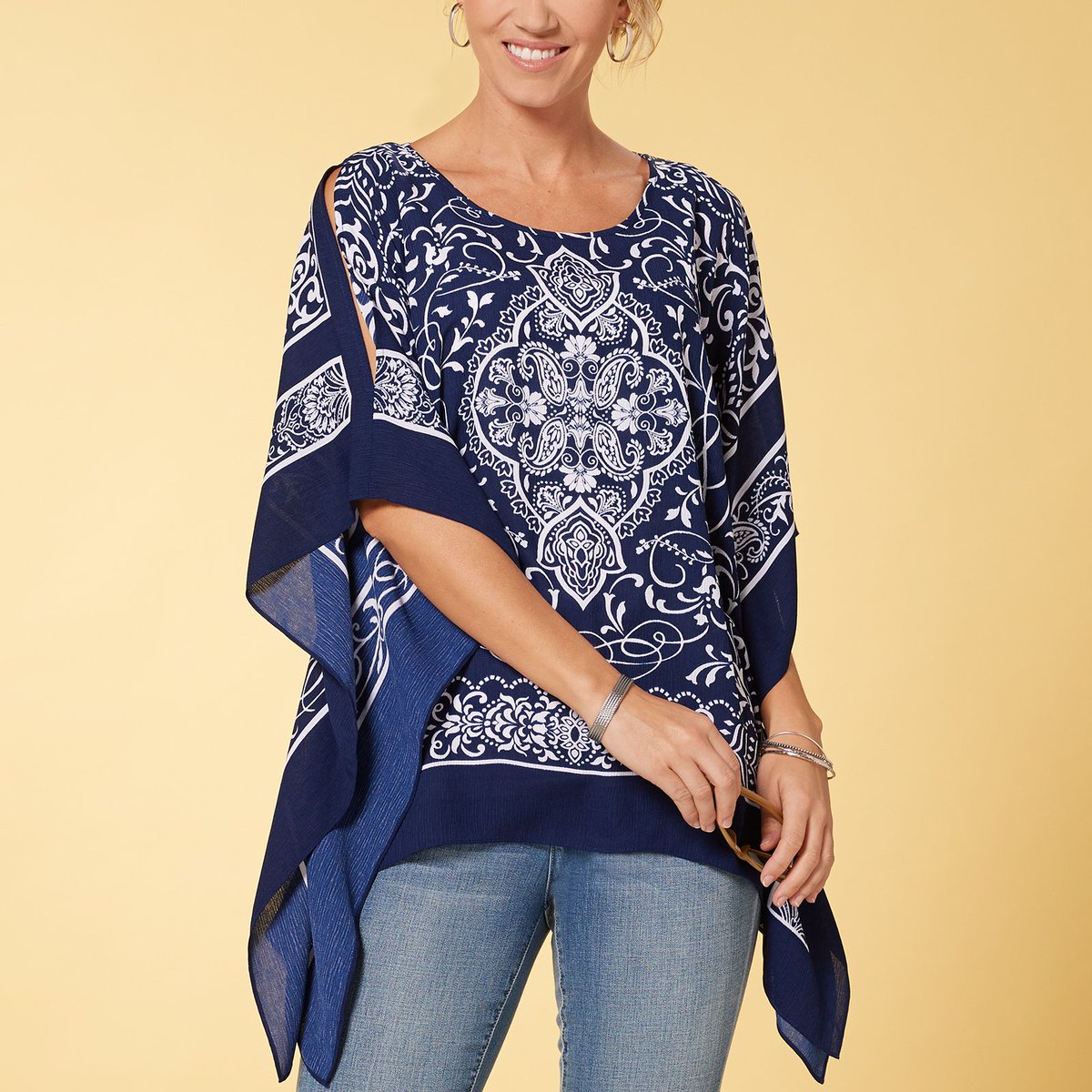 QVC's tweet photo. A summery style must-have! An easy-to-wear top by @SusanGraver is today's #QVC2BigDeal! Shop the look, here! > https://t.co/KBFrYctPY2 https://t.co/rpGnDn3kIv