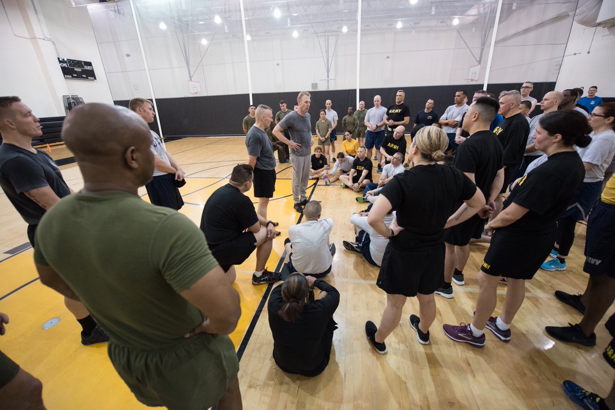 timbhorn's tweet photo. Thanks SEAC for the opportunity to attend & bring some DTRA teammates to the inaugural DoD Readiness and Resiliency workshop. Huge appreciation to #DepSecDef for breaking a sweat with us. There is no doubt that our senior leaders believe in the importance of Total Force Fitness! https://t.co/WcjUOjl3g7