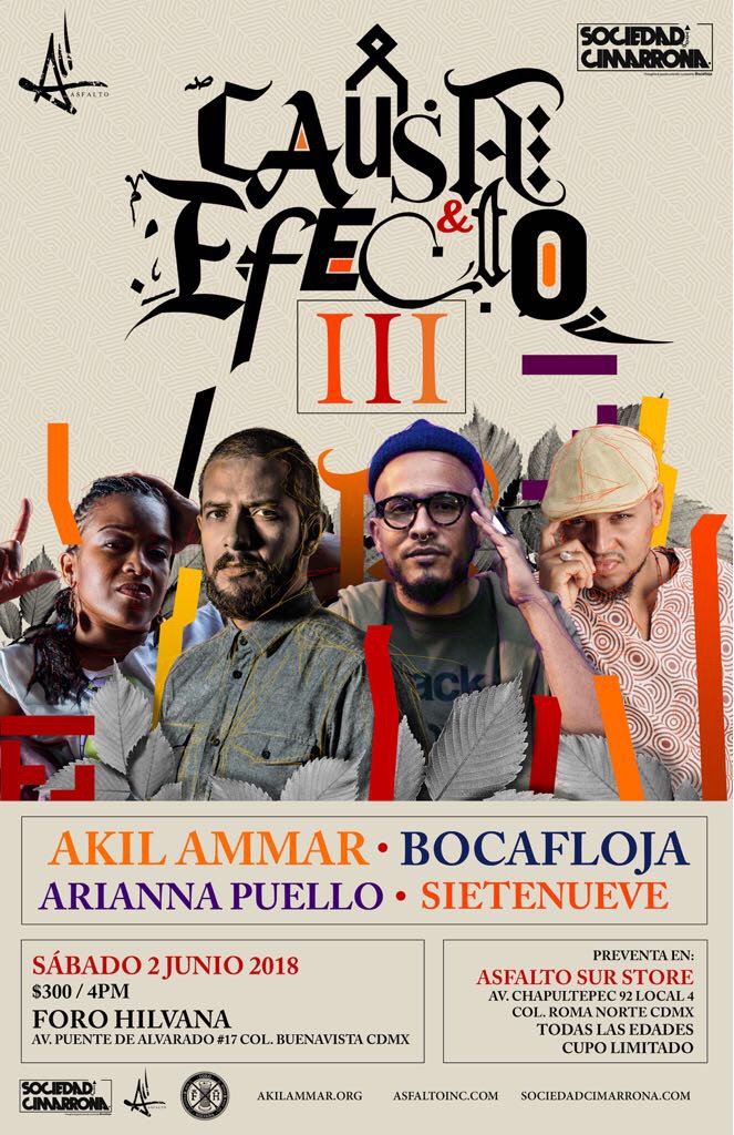 AkilAmmar's tweet photo. Ya tienen sus boletos para la tercera edición de Causa y Efecto!!???? No se queden fuera!!!
Preventa en la Asfalto Sur Store o con depósito en Oxxo (inbox para datos). Nos vemos el 2 de Junio! https://t.co/5LaQ6SlODH