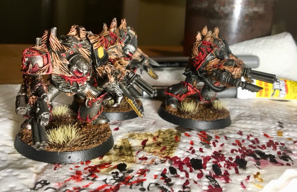 Ted_Nagel's tweet photo. Oblits ready #warmongers #WH40K #ironwarriors https://t.co/rgwVimnKBJ