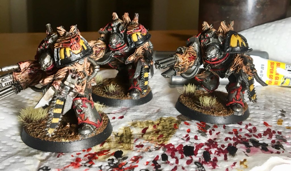 Ted_Nagel's tweet photo. Oblits ready #warmongers #WH40K #ironwarriors https://t.co/rgwVimnKBJ