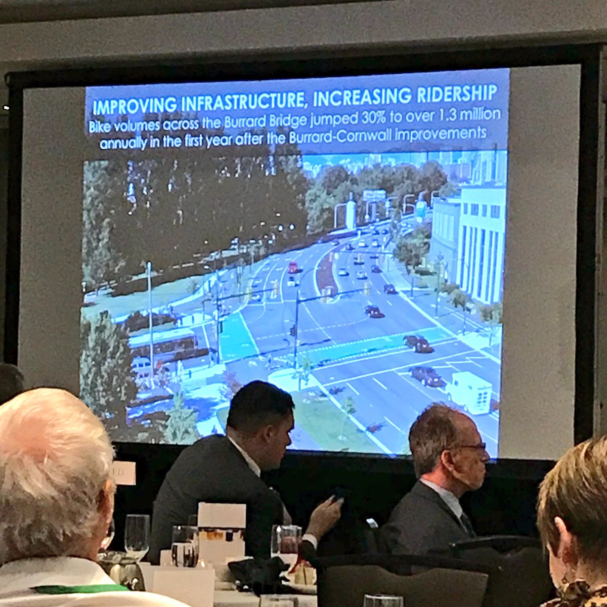tylergolly's tweet photo. The champion for cities for people and active transportation, @Dale_Bracewell, giving an inspiring talk to @STRCycling #OBS2018 about transforming Vancouver, setting a vision, collecting data, and showing tremendous benefits.
#walk #bike #live #health #safety #equity #happiness https://t.co/H3y7rLzbZF