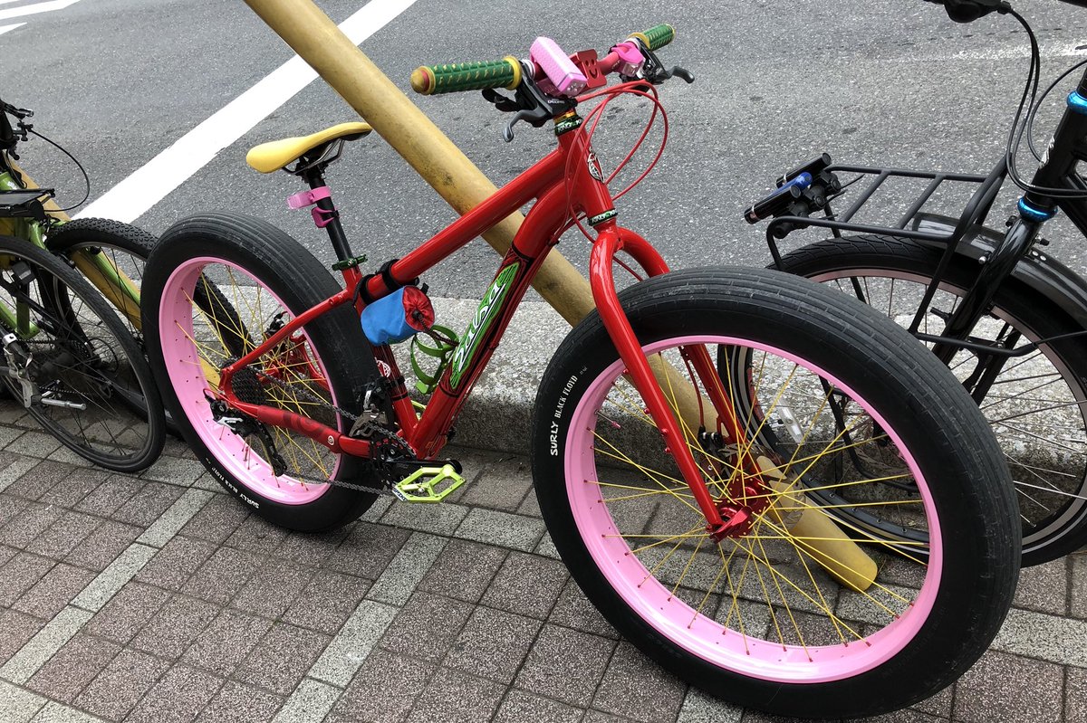 高山サイクル和光店 今日のsalsaなう お客様の自転車 Fatbike Salsacycle Mukluk サルサ ファットバイク マクラク カスタムペイント 楽しい系 高山サイクル和光店 タカヤマサイクル