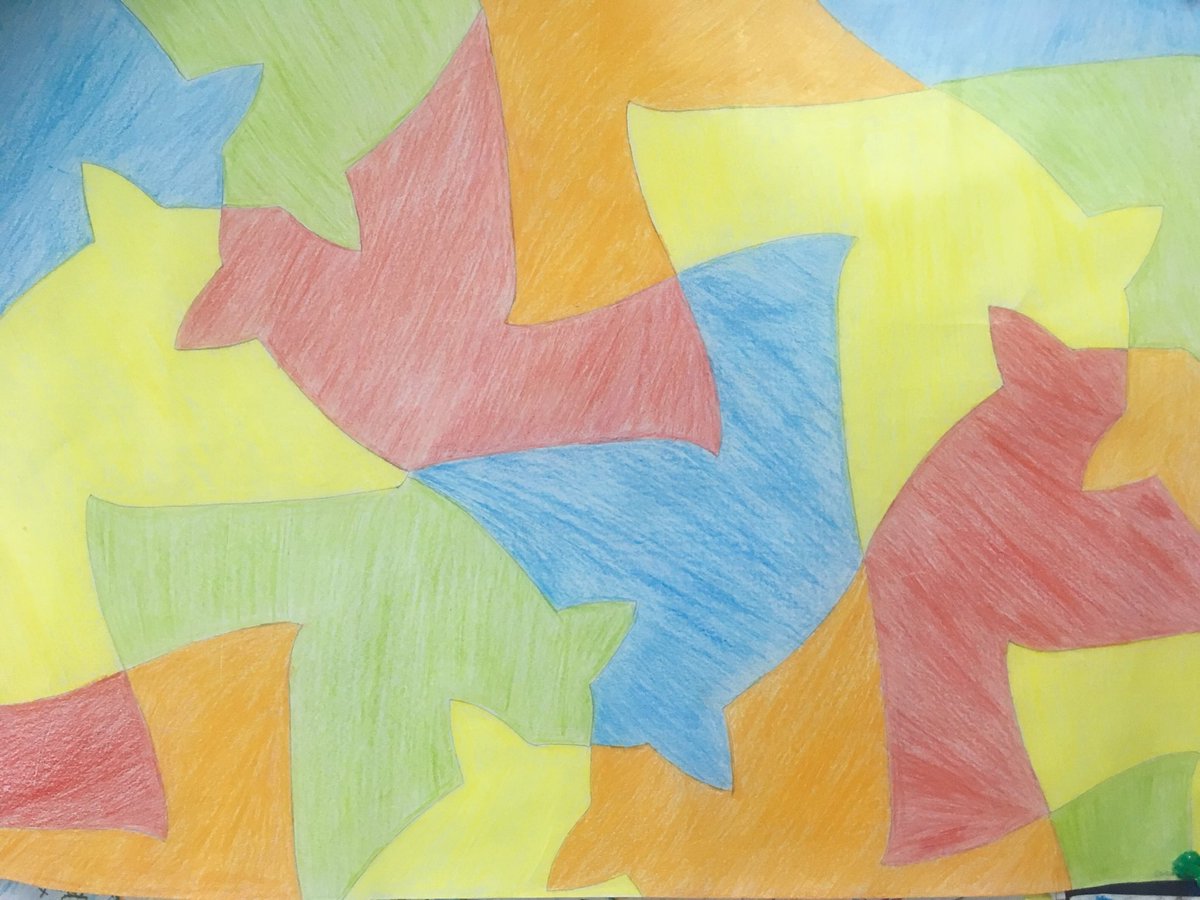elsker72's tweet photo. Maths loves Art #mathsjam #art #tessalate the nation. Yr8 #AIS https://t.co/L0DAKzTD4S