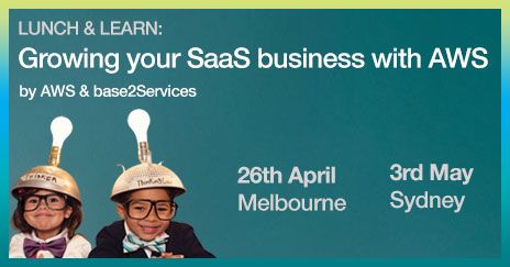 base2Services's tweet photo. Discover how and why companies are growing their SaaS business with AWS. We are partnering with AWS to host Lunch &amp; Learn events in Melbourne (26/4) and Sydney (3/5) on 'Growing your SaaS business with AWS’ - https://t.co/YOyTTsK0Xt  #DevOps #AWS #SaaS https://t.co/97CwHHcufy