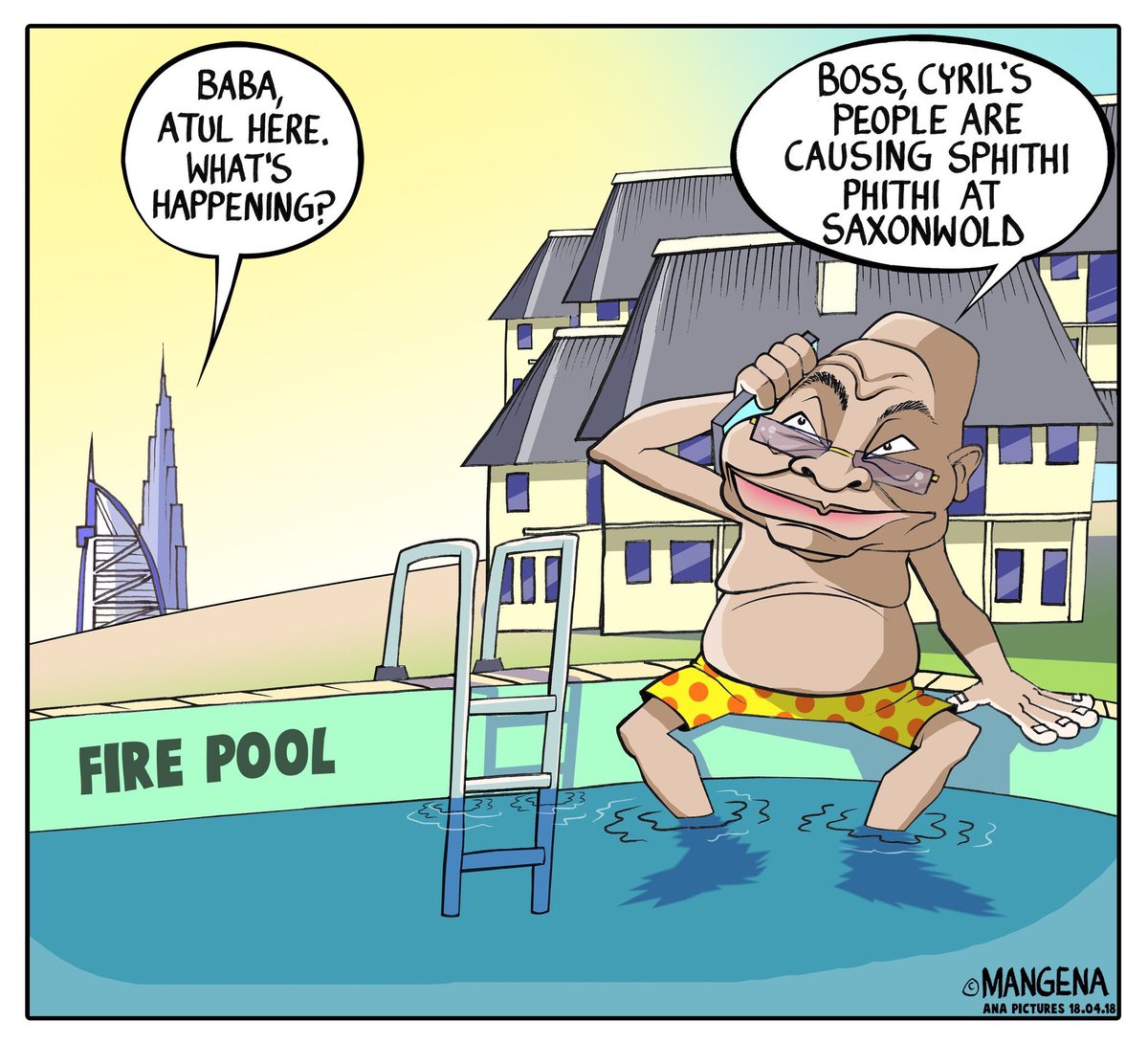 TheStar_news's tweet photo. Today's cartoon by @Mangenatoons. #jacobzuma #Nkandla #cyrilramaphosa #NPA #Gupta #Guptas #Guptaraid #Saxonwold https://t.co/YGyndaG92T
