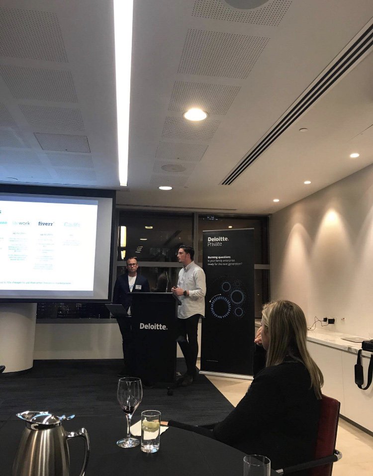 RealistaApp's tweet photo. Our CMO, Duncan, at Deloitte giving a presentation on Realista and all things cryptocurrency. Exciting things ahead! 😄 https://t.co/ZbWstrFiTF
