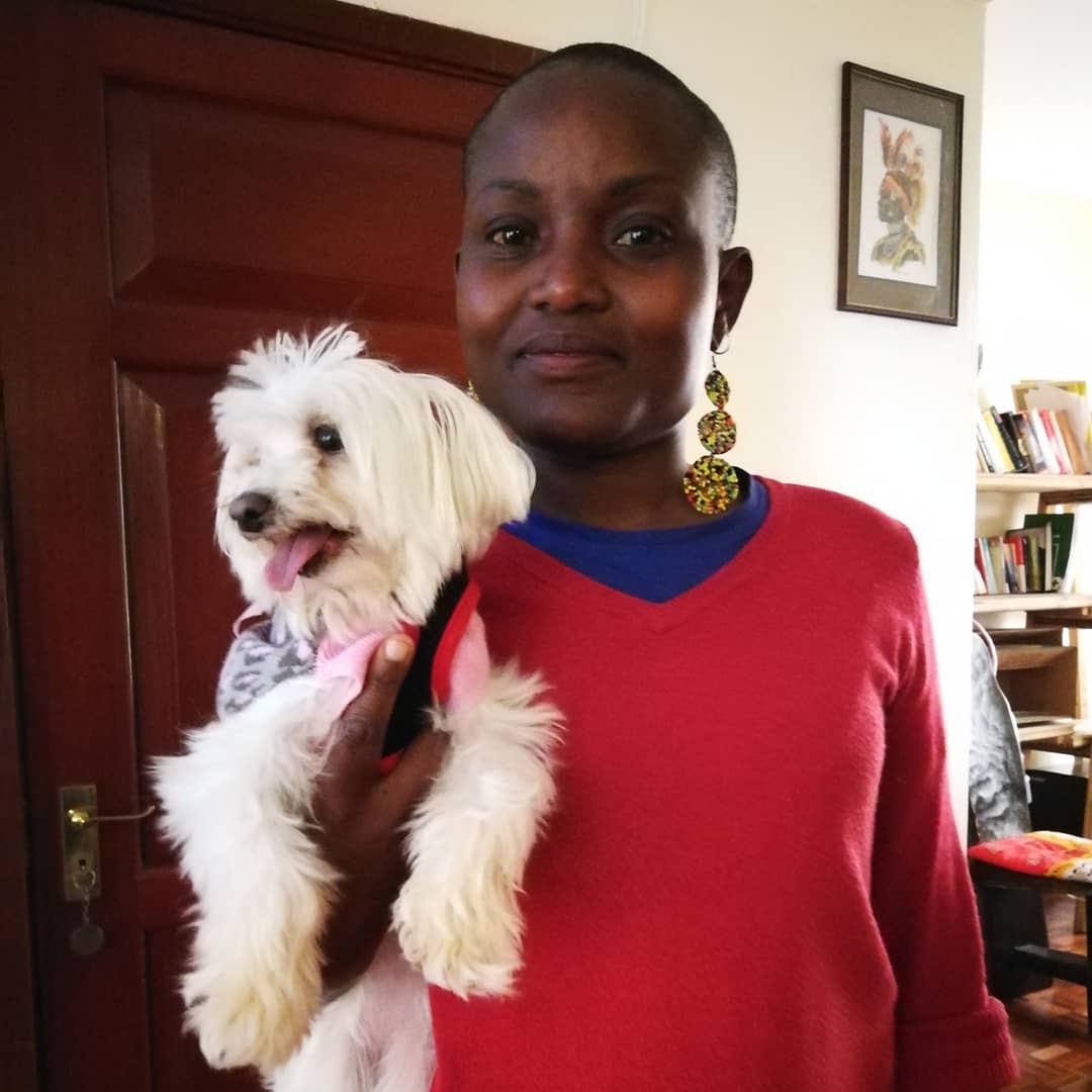 AKenyanGirl's tweet photo. Tiny visitor.
@suzzihelfer  and Pupper.

#MiniTerriers #MiniatureDogs #RescueDogs https://t.co/Rf8HEFR6en